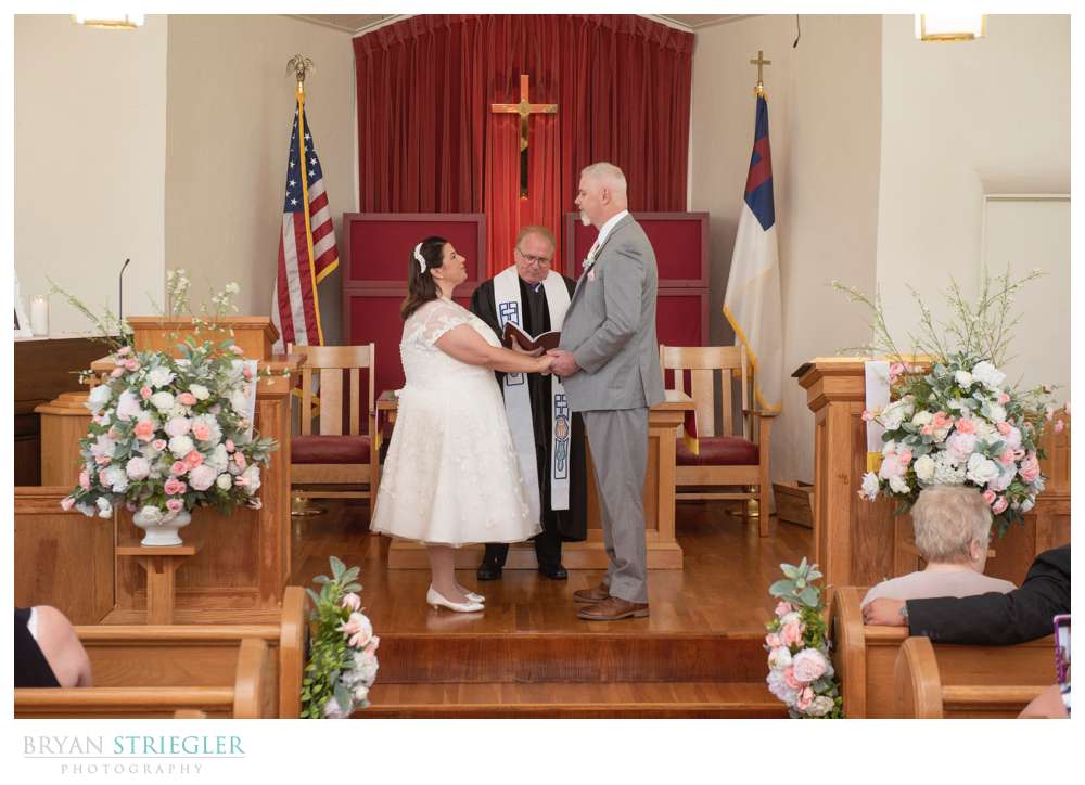 bride and groom during ceremony